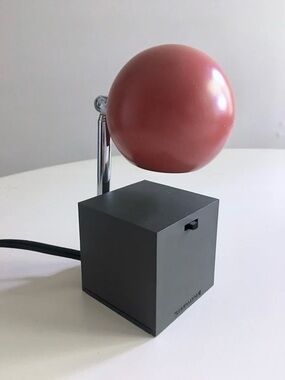 [gunmetal/persimmon] Lightolier Lytegem Atomic Desk Lamp